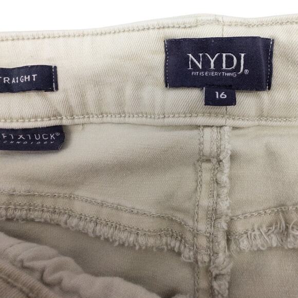 NYDJ Marilyn Straight Crop Jeans Women's size 16 Light Tan - Picture 4 of 5